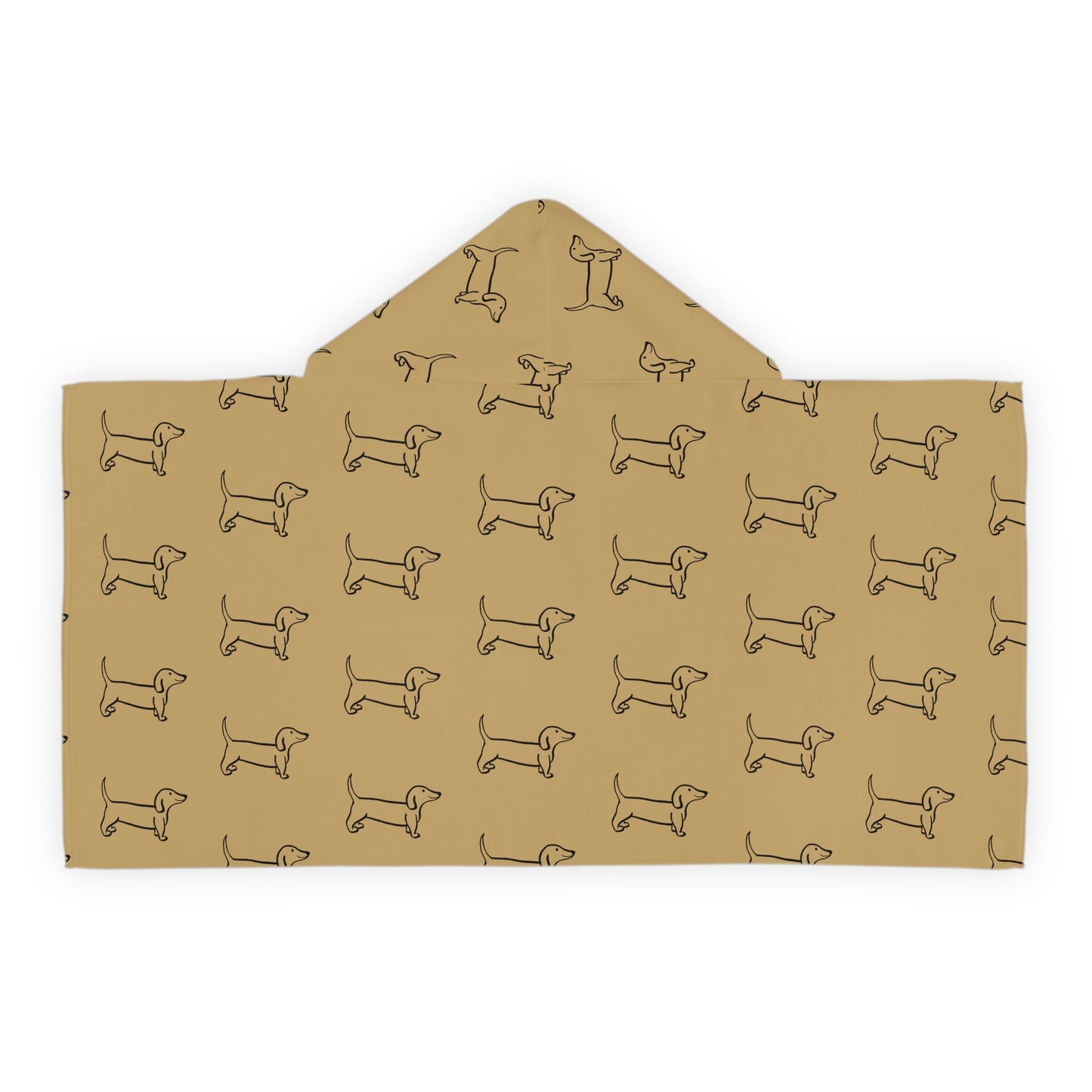 Wiener Dog Youth Hooded Towel