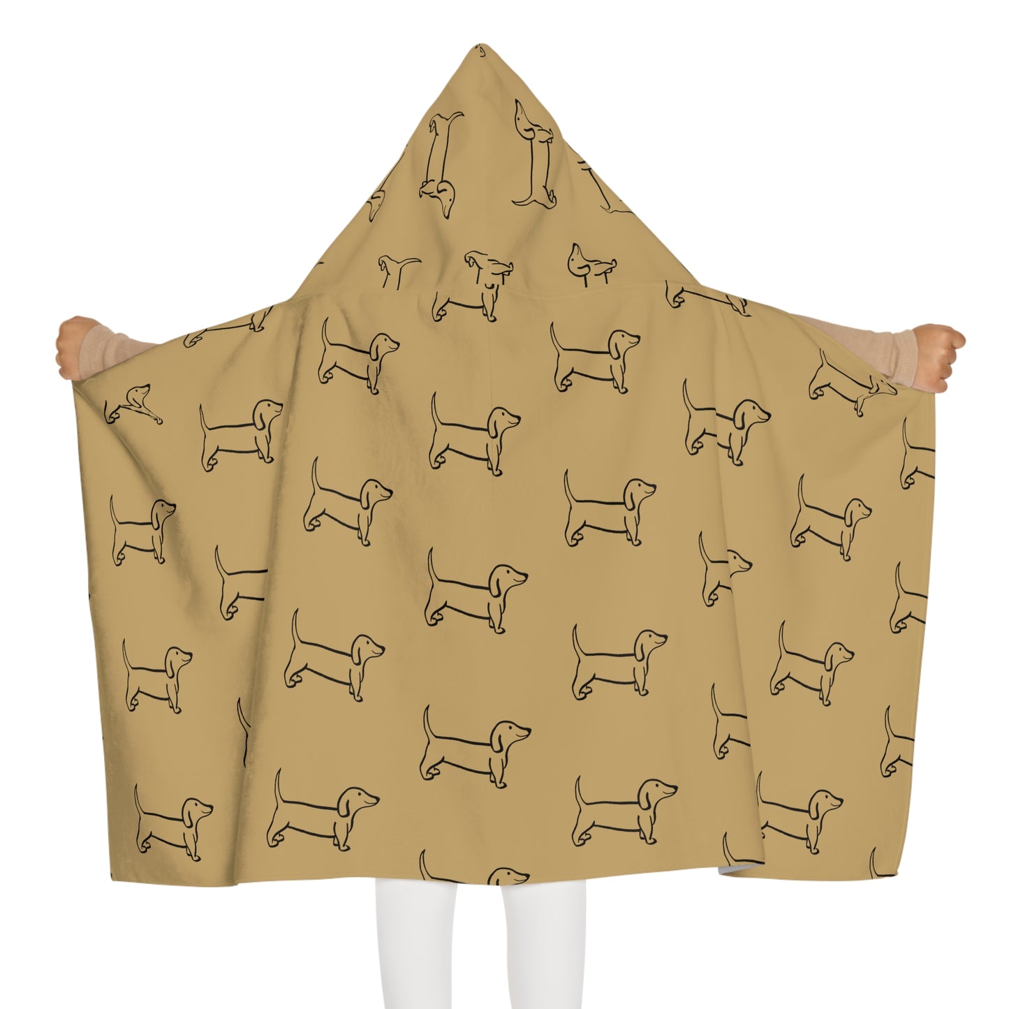 Wiener Dog Youth Hooded Towel