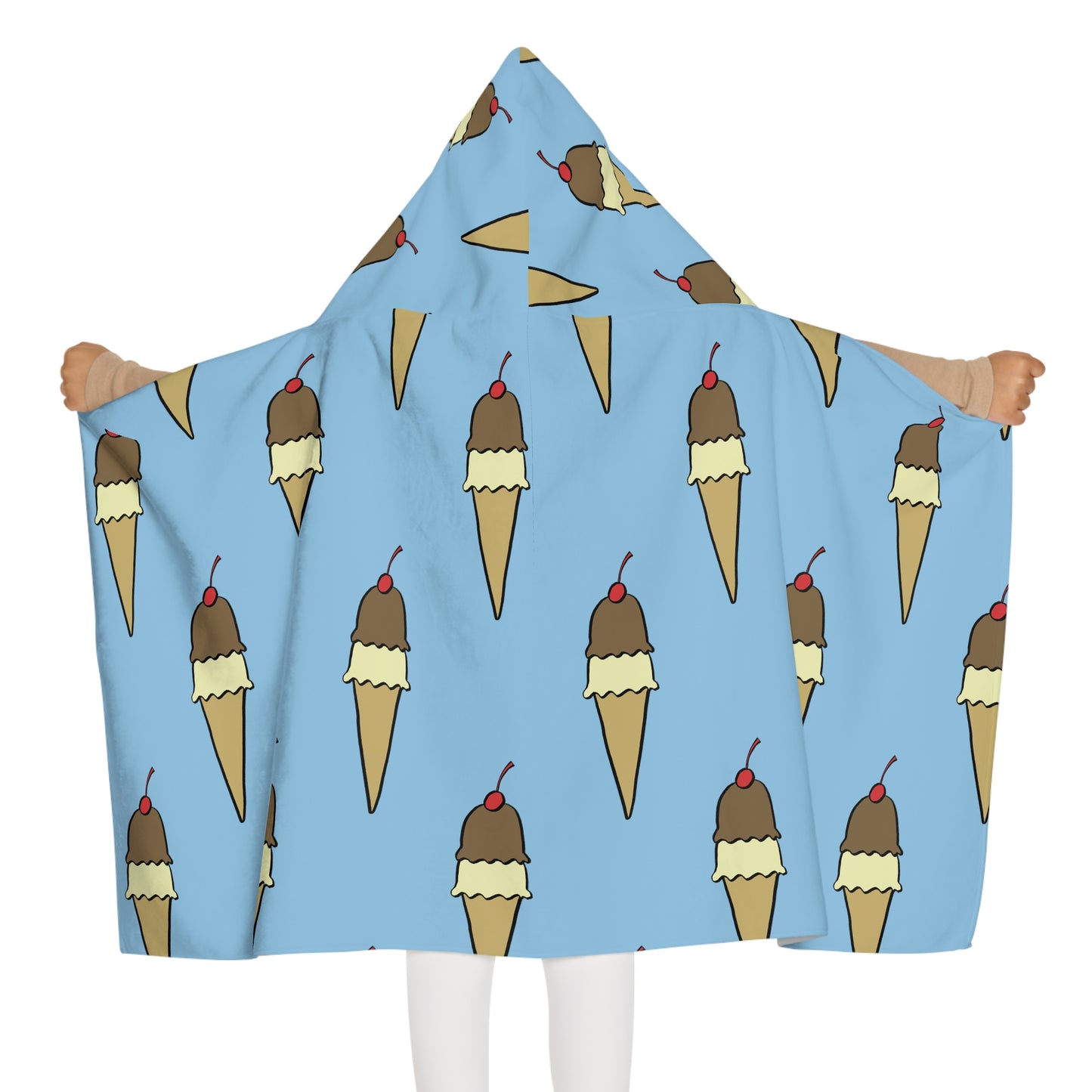 Ice Cream Cone Youth Hooded Towel