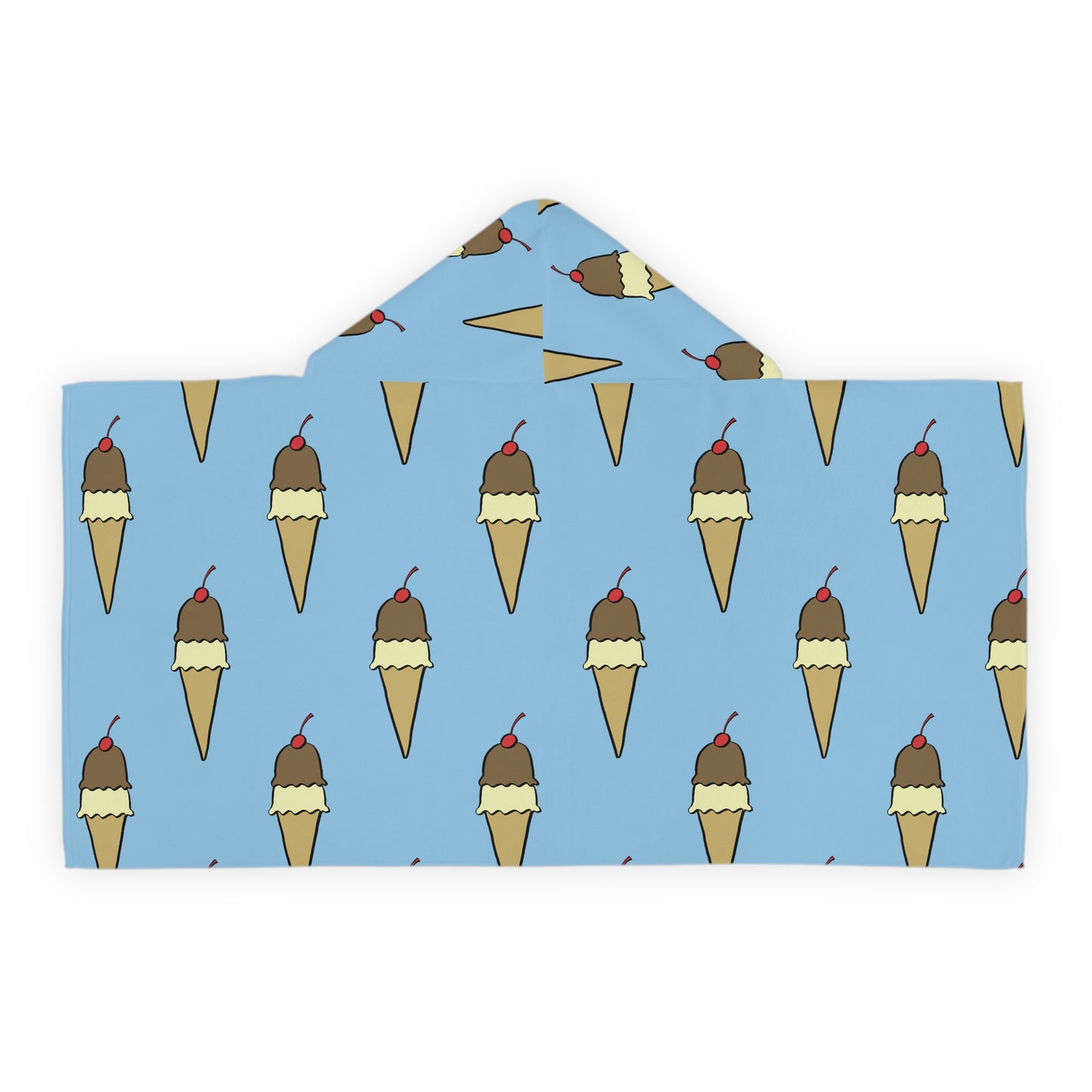 Ice Cream Cone Youth Hooded Towel