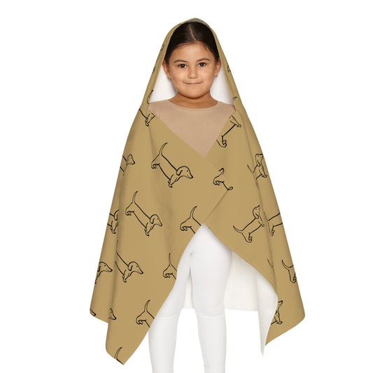 Wiener Dog Youth Hooded Towel