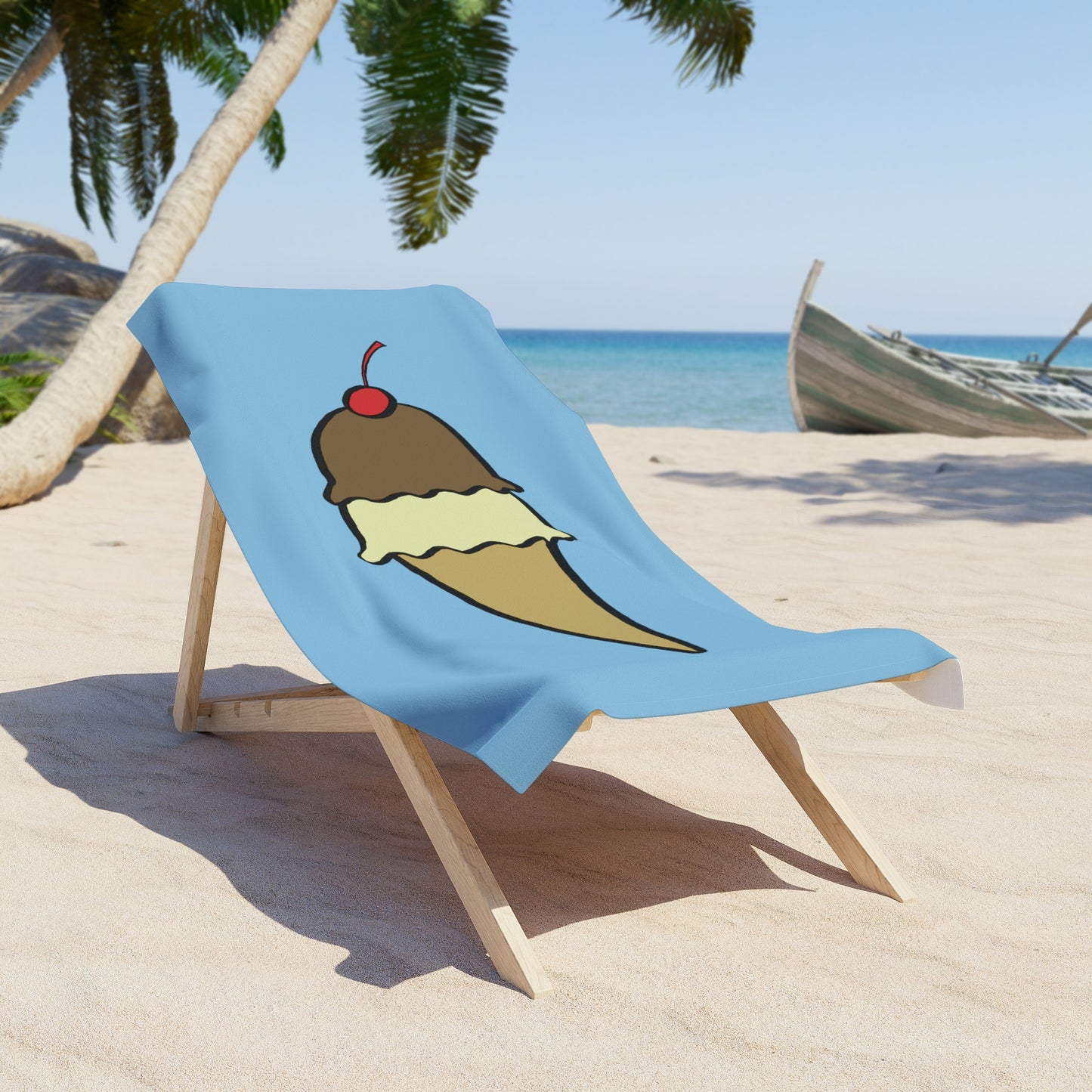 Ice Cream Cone Beach Towel