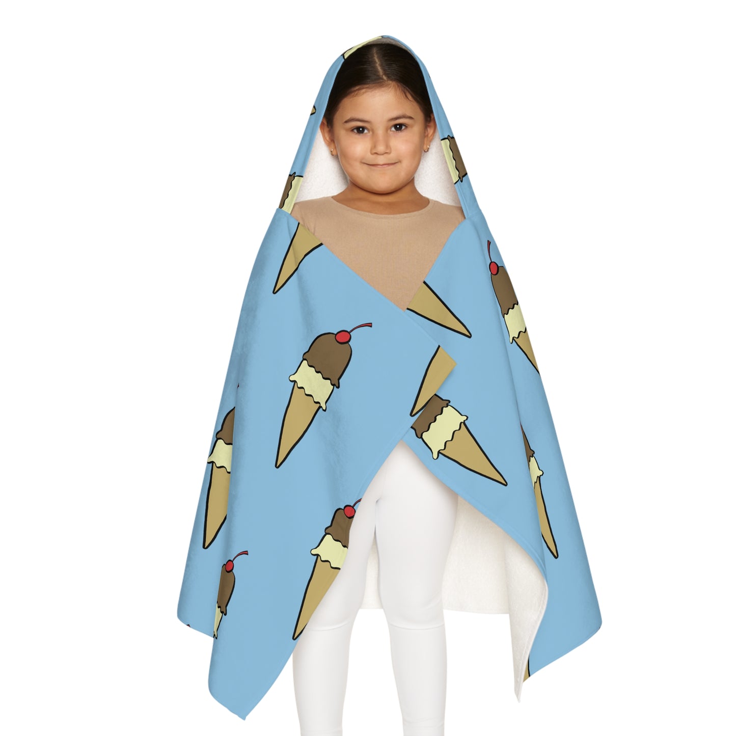 Ice Cream Cone Youth Hooded Towel