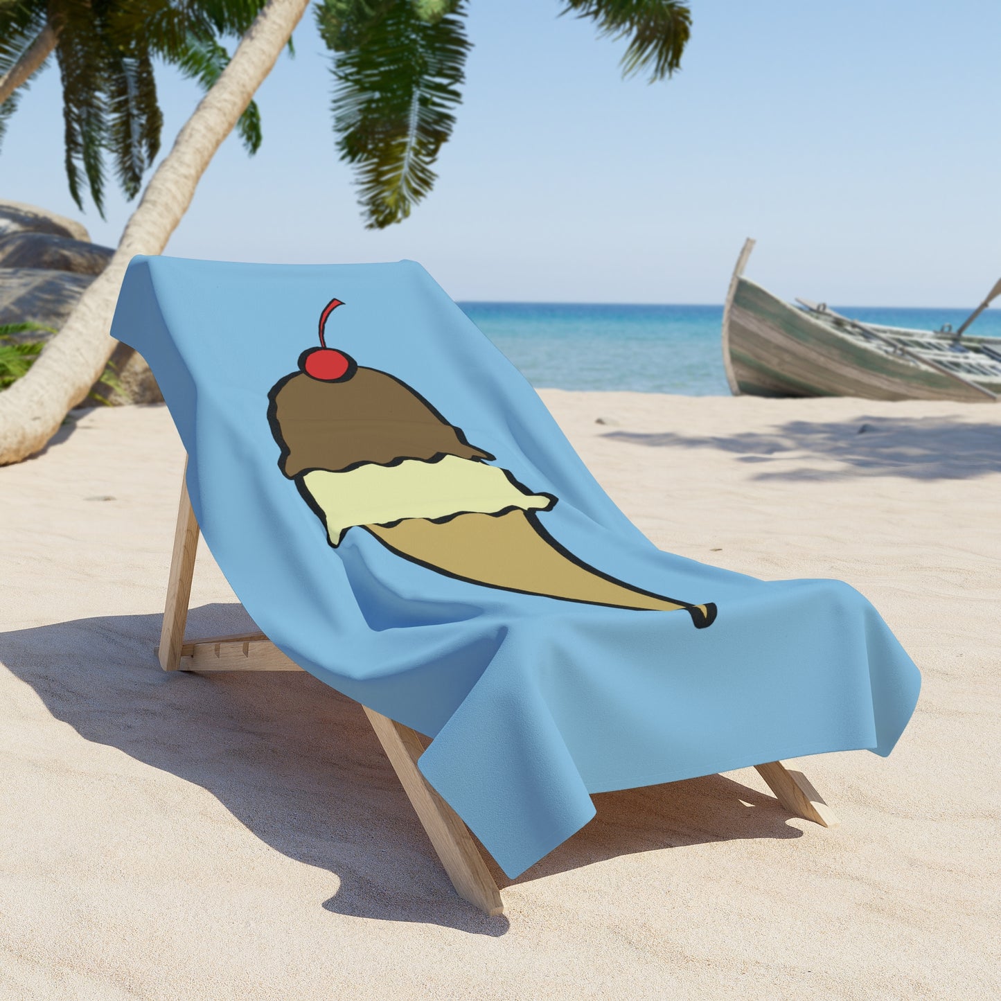 Ice Cream Cone Beach Towel